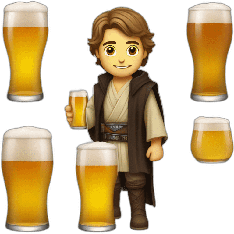 Anakin avec une bière emoji