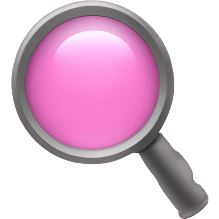 pink + magnifier emoji