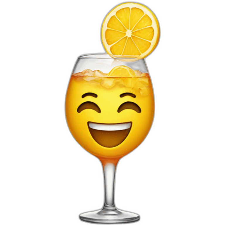 Happy face spritz emoji