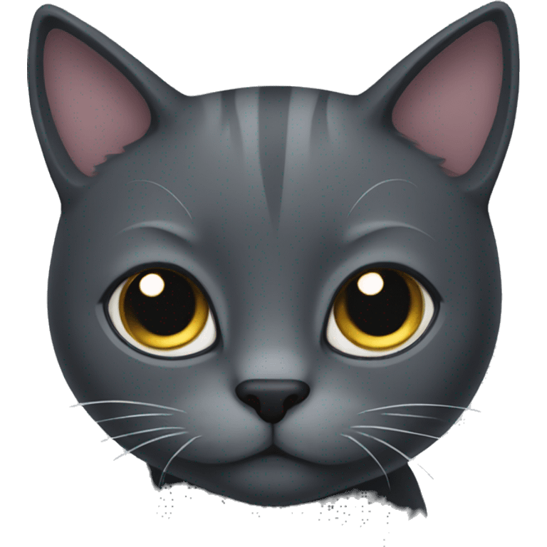 Dark grey cat  emoji