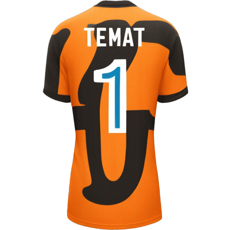 the back of an orange soccer  jersey with the number 11 on the back emoji