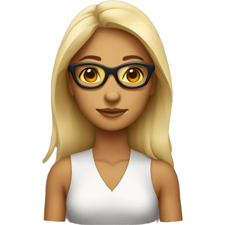 Mujer con gafas de sol emoji