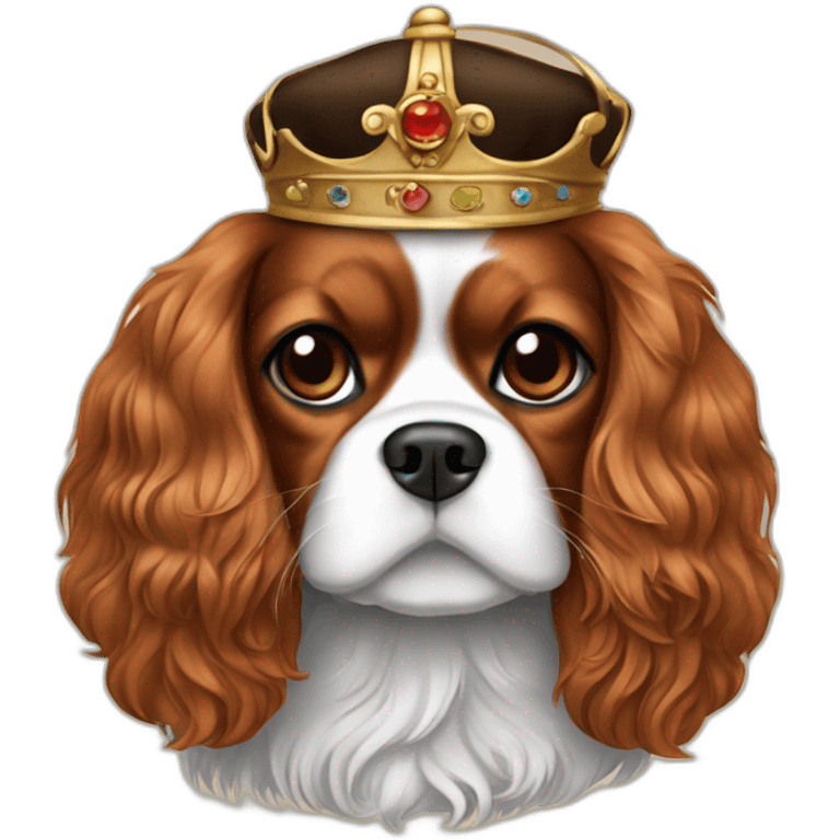 King Charles cavalier wearing yarmulke emoji