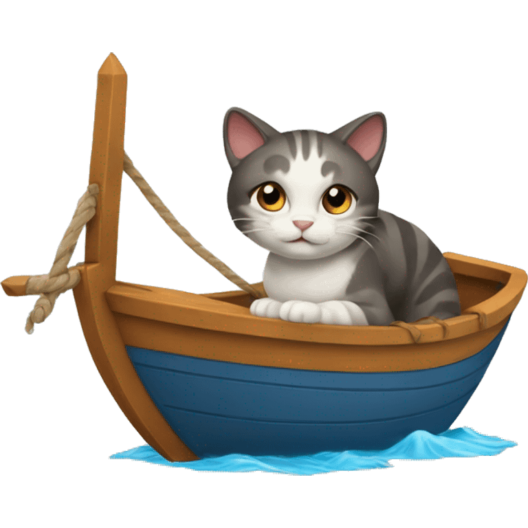 a cat with boat emoji