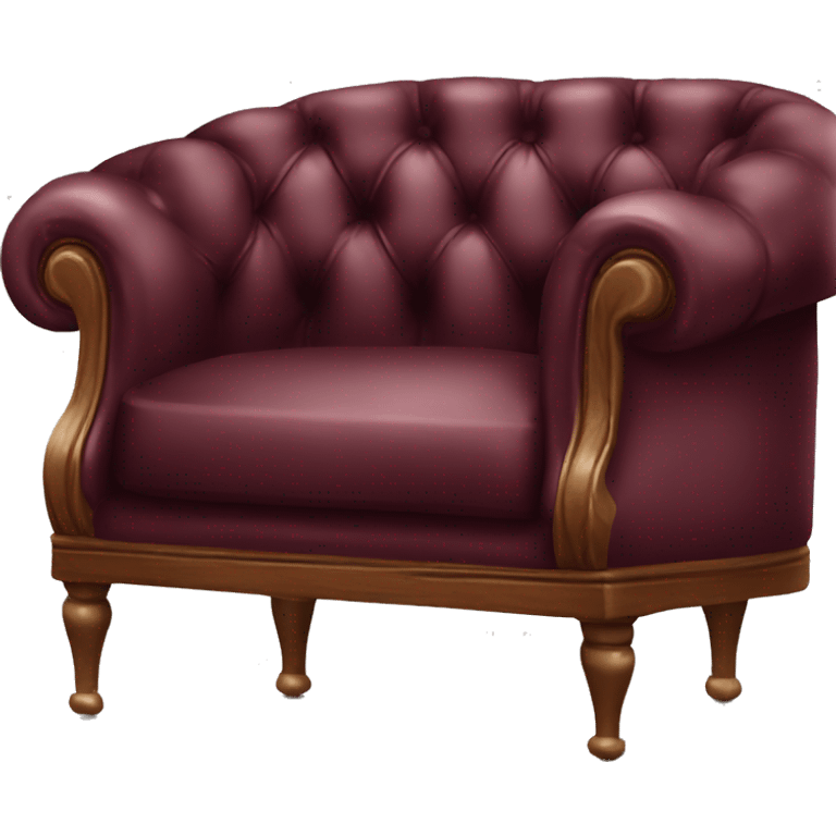 Burgundy chesterfield emoji