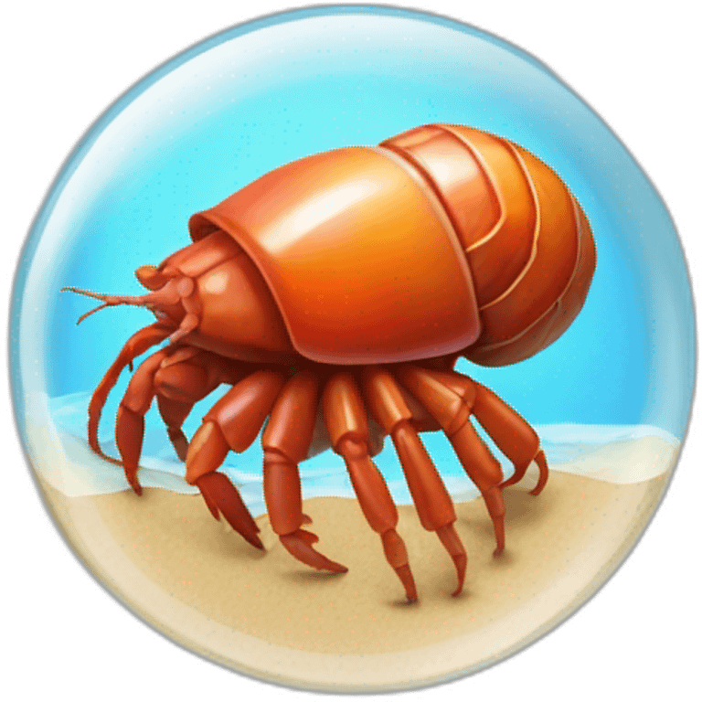 Hermit-crab stuck in plastic  emoji