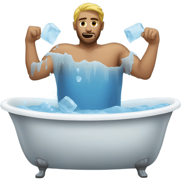 an ice bath emoji