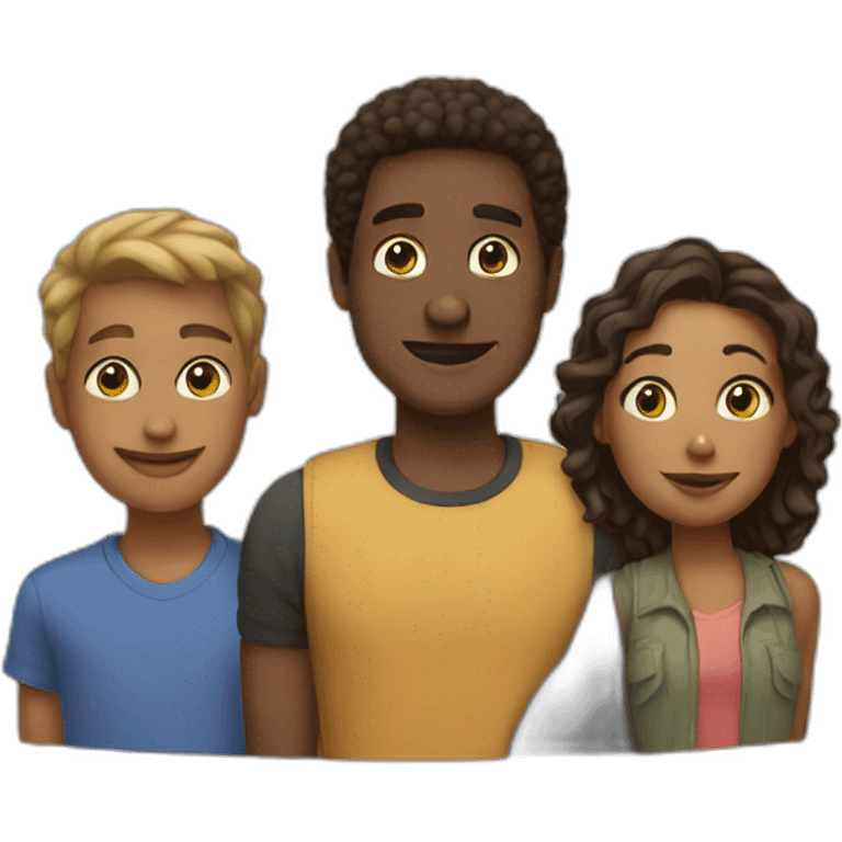 three friends  emoji