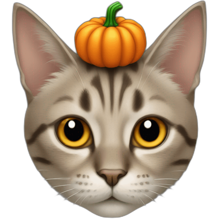 cat jack-o-lantern with pointy ears emoji