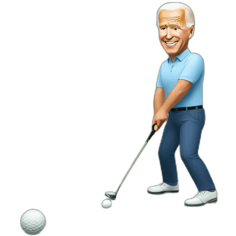 Joe Biden playing golf emoji