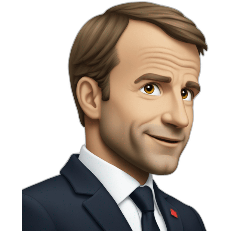 Macron faisent des doit emoji