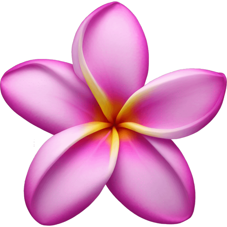 Plumeria pink with purple in the middle emoji