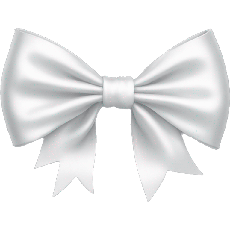 white satin bow emoji