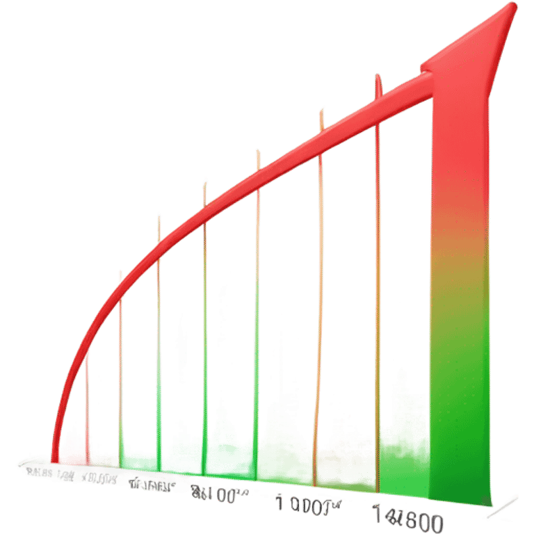 Growth curve, red to green gradient, $100K to $1M, bold labels, 481% FASTER, upward arrow, minimalistic, white background, infographic style emoji