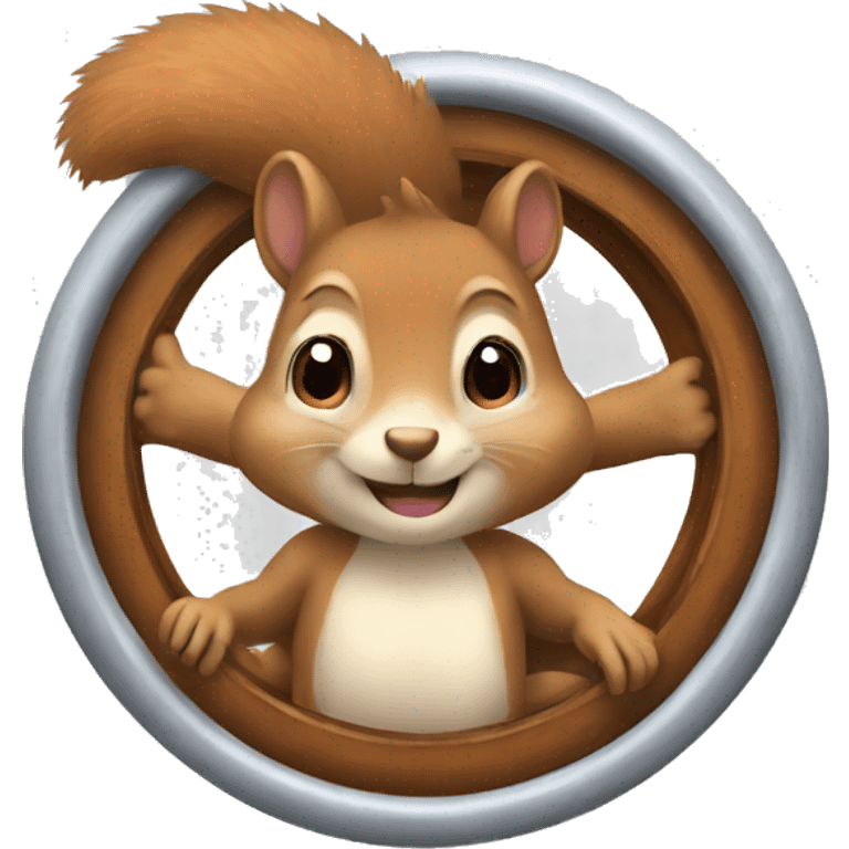 squirrel in a wheel emoji