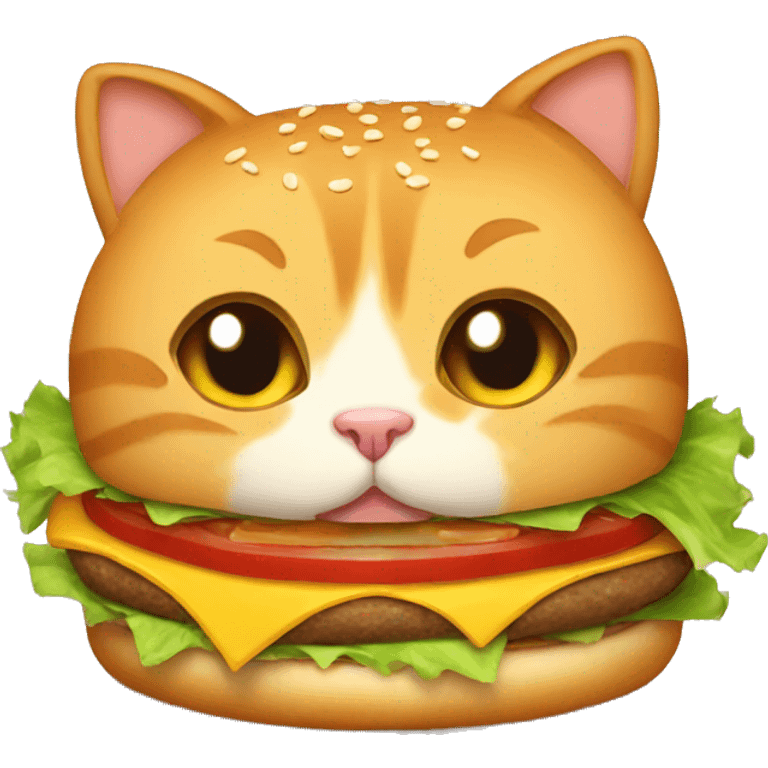 Cat as burger emoji