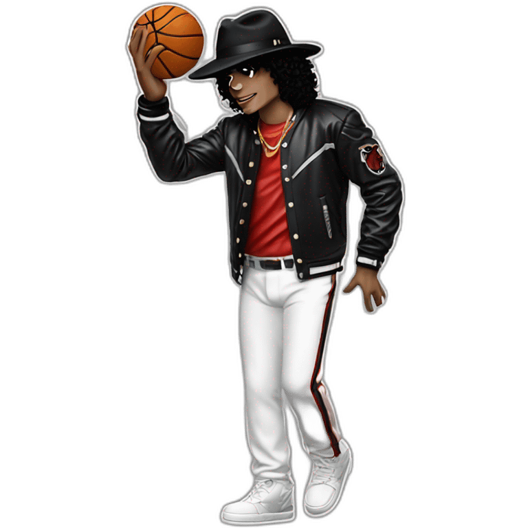 Micheal Jackson qui serre la main de micheal jordan emoji