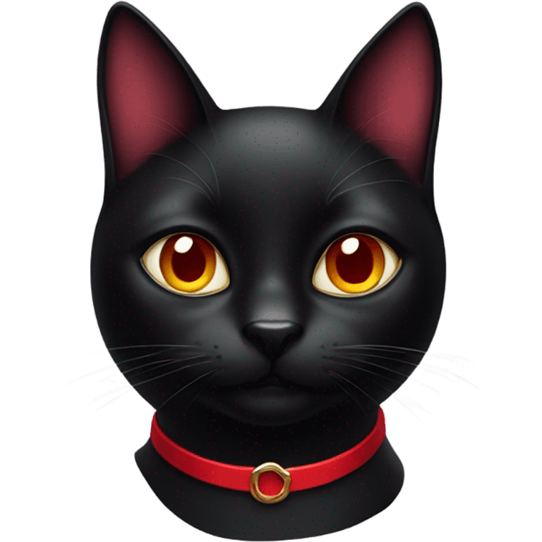 Black cat with lipstick  emoji