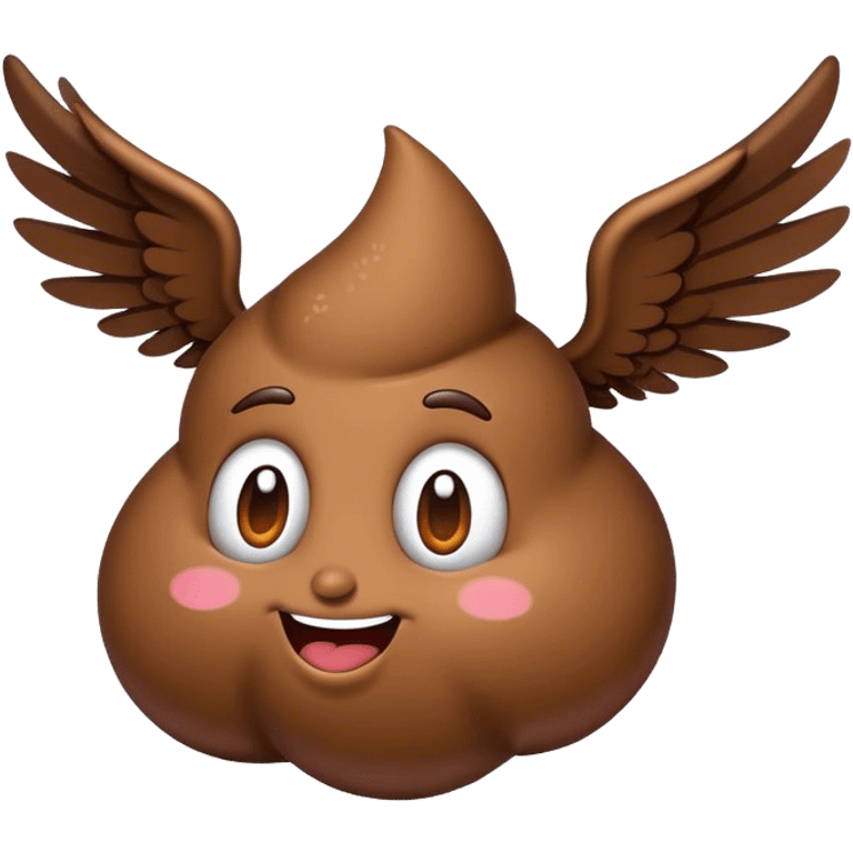 Flying poop emoji