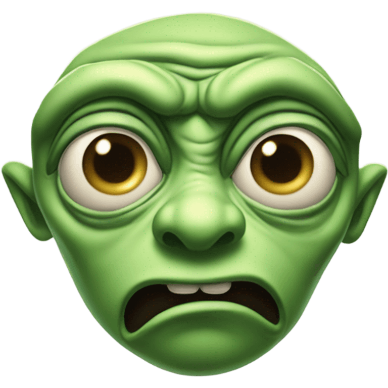 Disgusted alien emoji