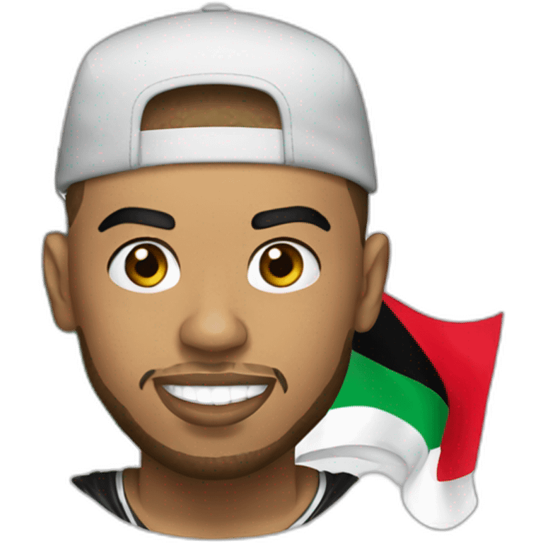 chris brown with a palestinian flag emoji