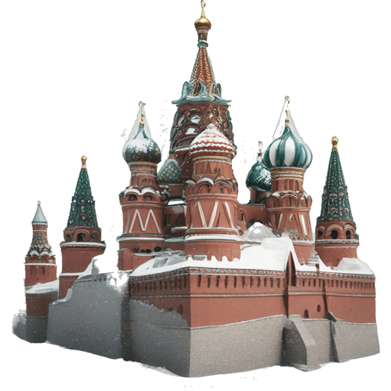 Moscow Kremlin in snow emoji