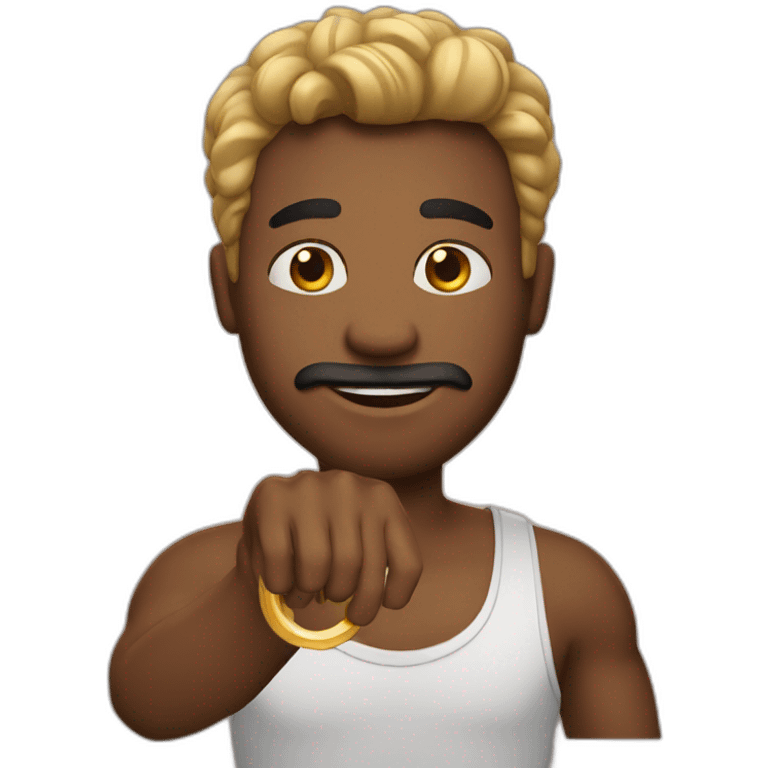 hombre con anillo de compromiso emoji