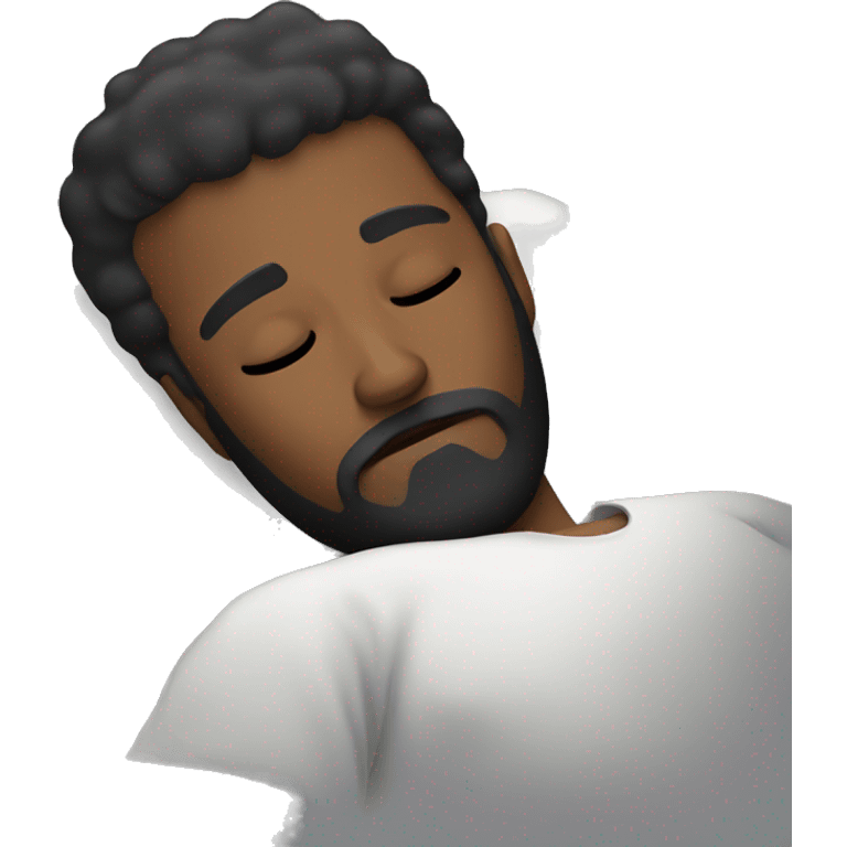 Black bearded men sleeping  emoji