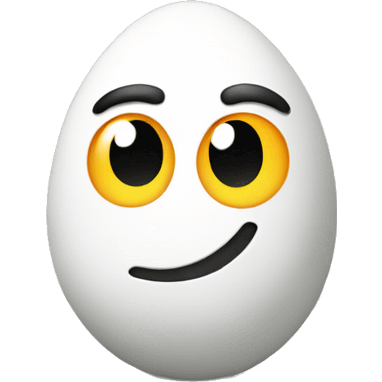 cool happy egg with eyebrows emoji