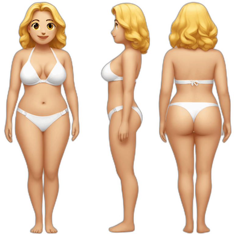 full-body-plump-beauty-in-a-white bikini-both-sides emoji