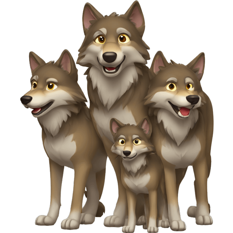 wolf family emoji