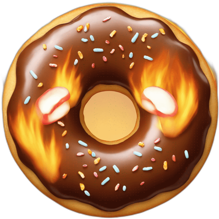 donut on fire emoji