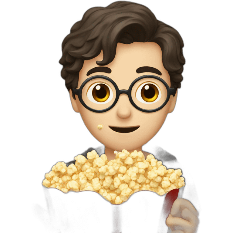 Harry Potter eating popcorn emoji