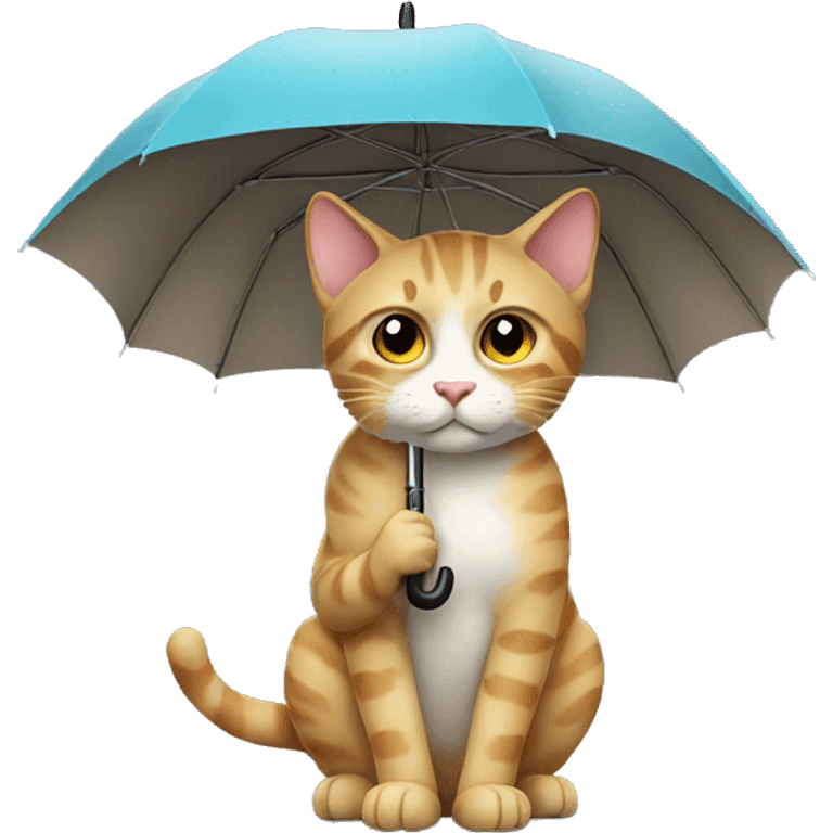 cat with umbrella  emoji