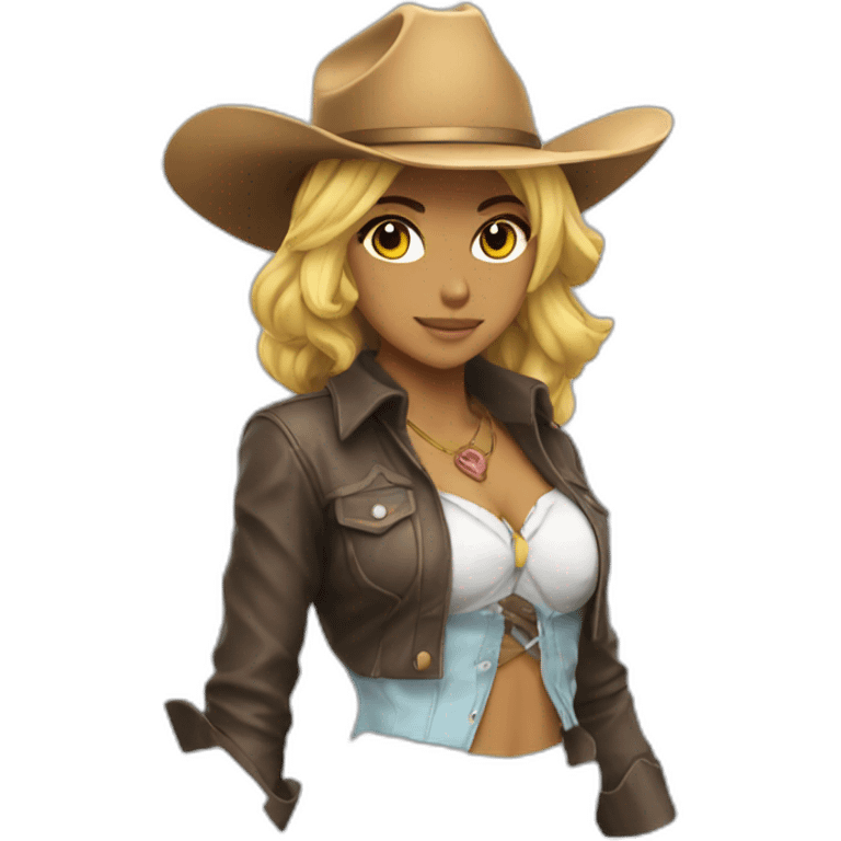 Anime cowgirl position statues emoji