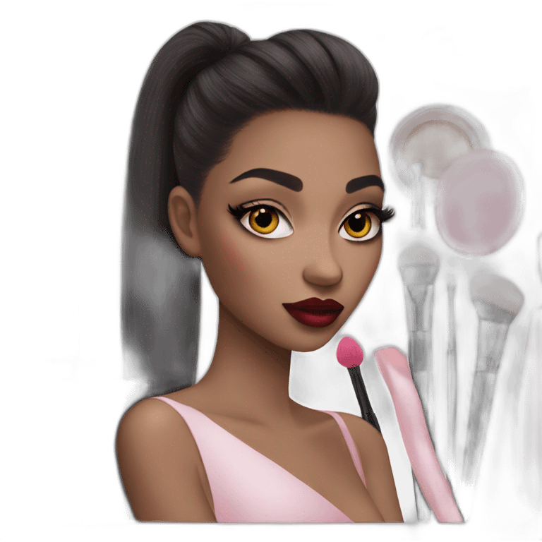 Dior girl having makeup emoji