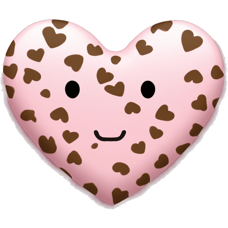 Light pink heart with leopard print inside  emoji