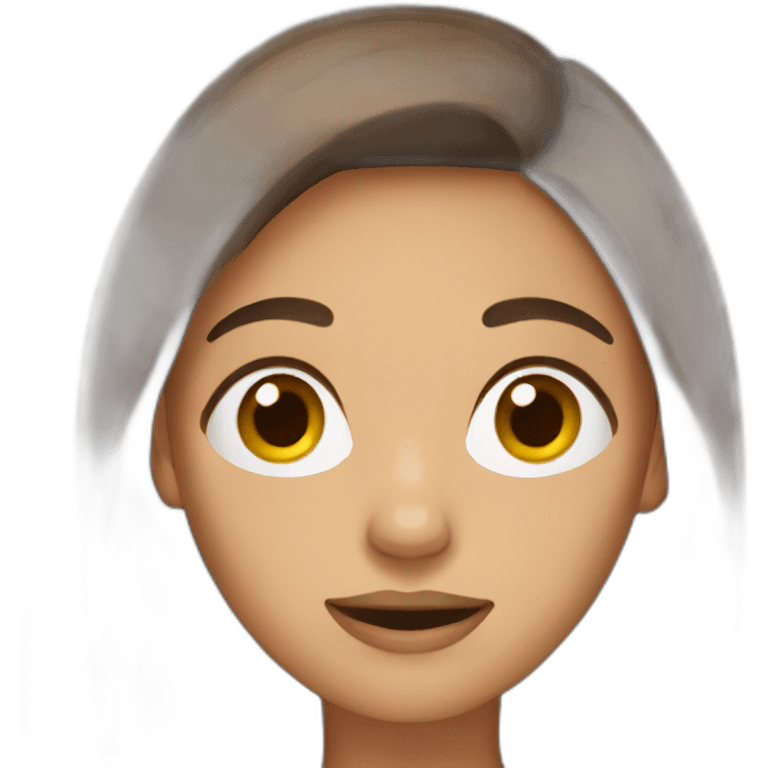 woman with long brown hair emoji