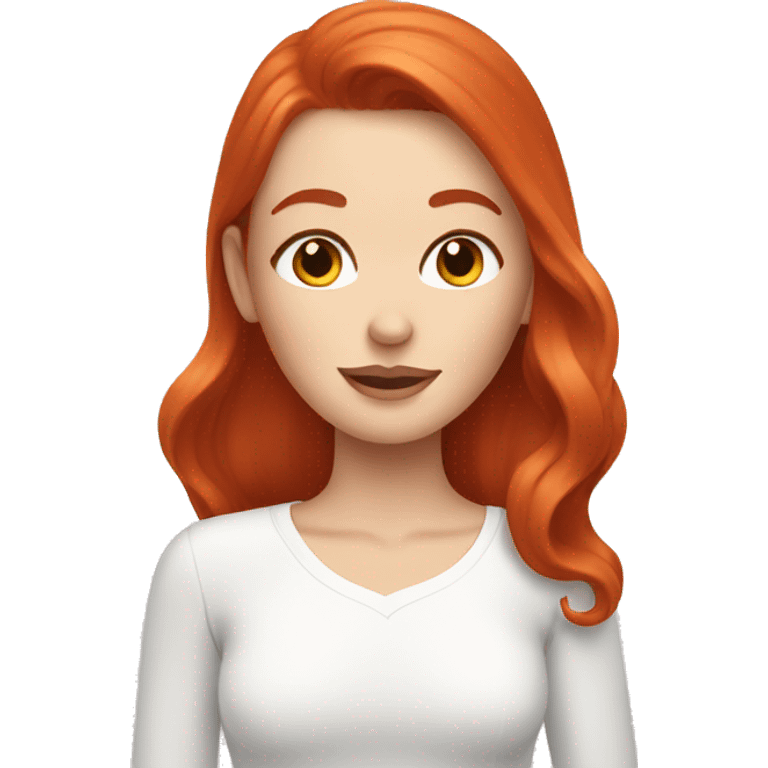 Redhead doing skincare emoji