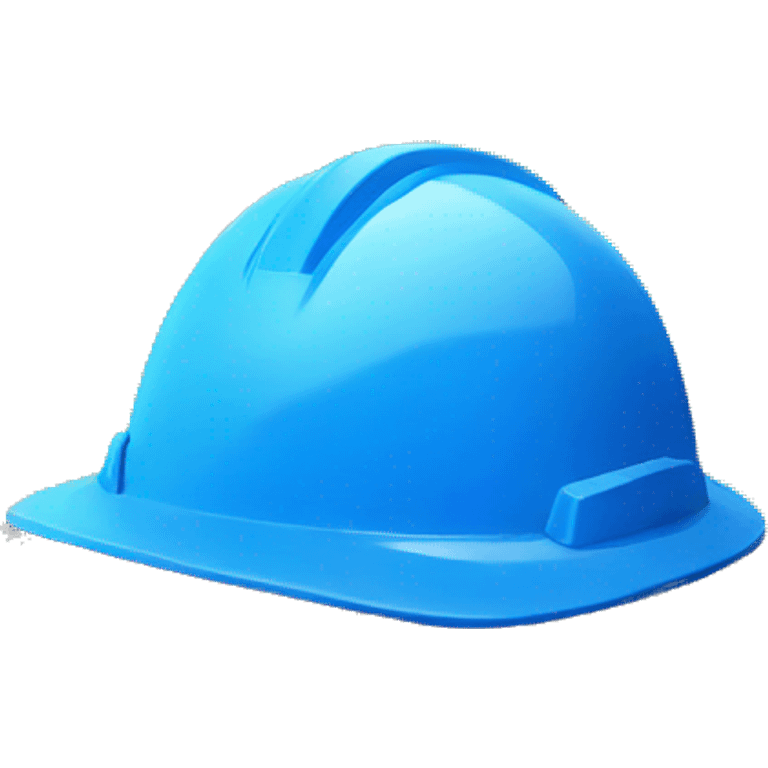 blue construction helmet  on a stone emoji