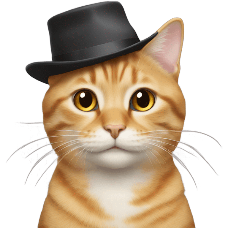 A cat with a hat emoji