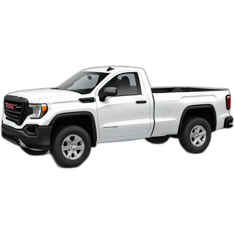 GMC sierra 2023 white 2 doors emoji