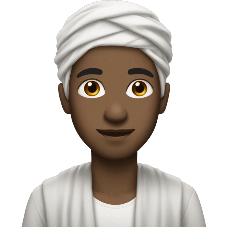 young Muslim man with white skin emoji