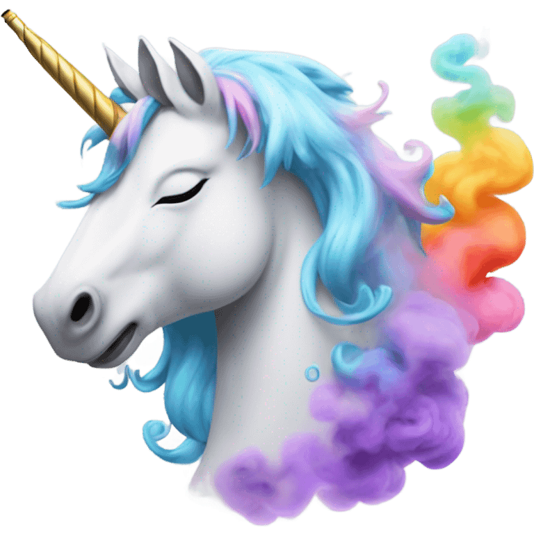 unicorn vaping  emoji