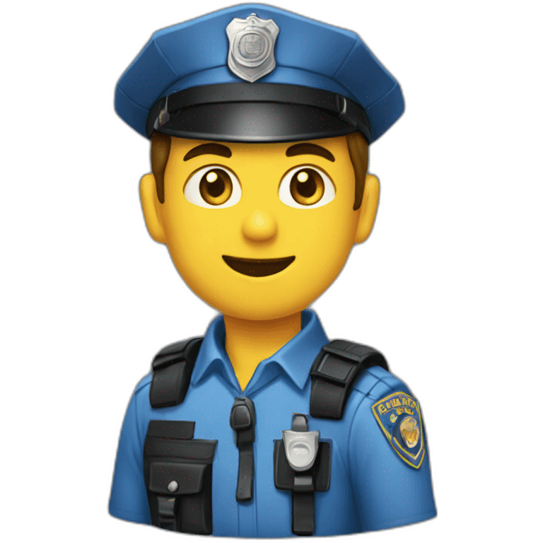 Chat policier sur une scène de crime emoji