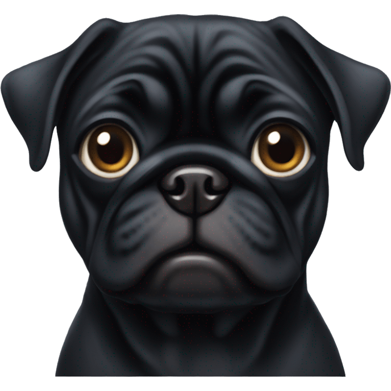 Black pug emoji