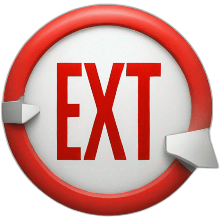 red exit sign emoji