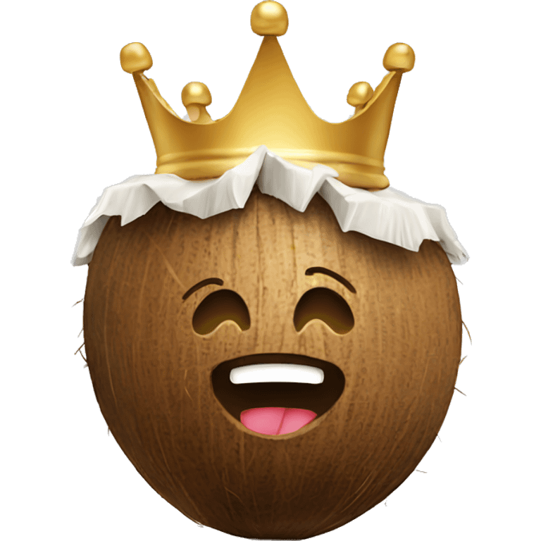 Coconut with crown  emoji