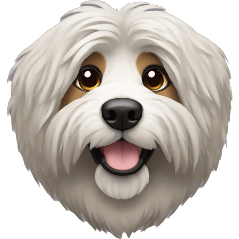 Catalan sheepdog black face emoji