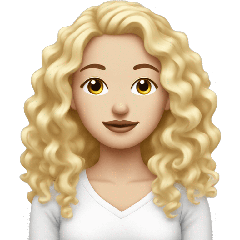 White girl- eyes closed- beauty face mask massage full care- blonde curly hair emoji